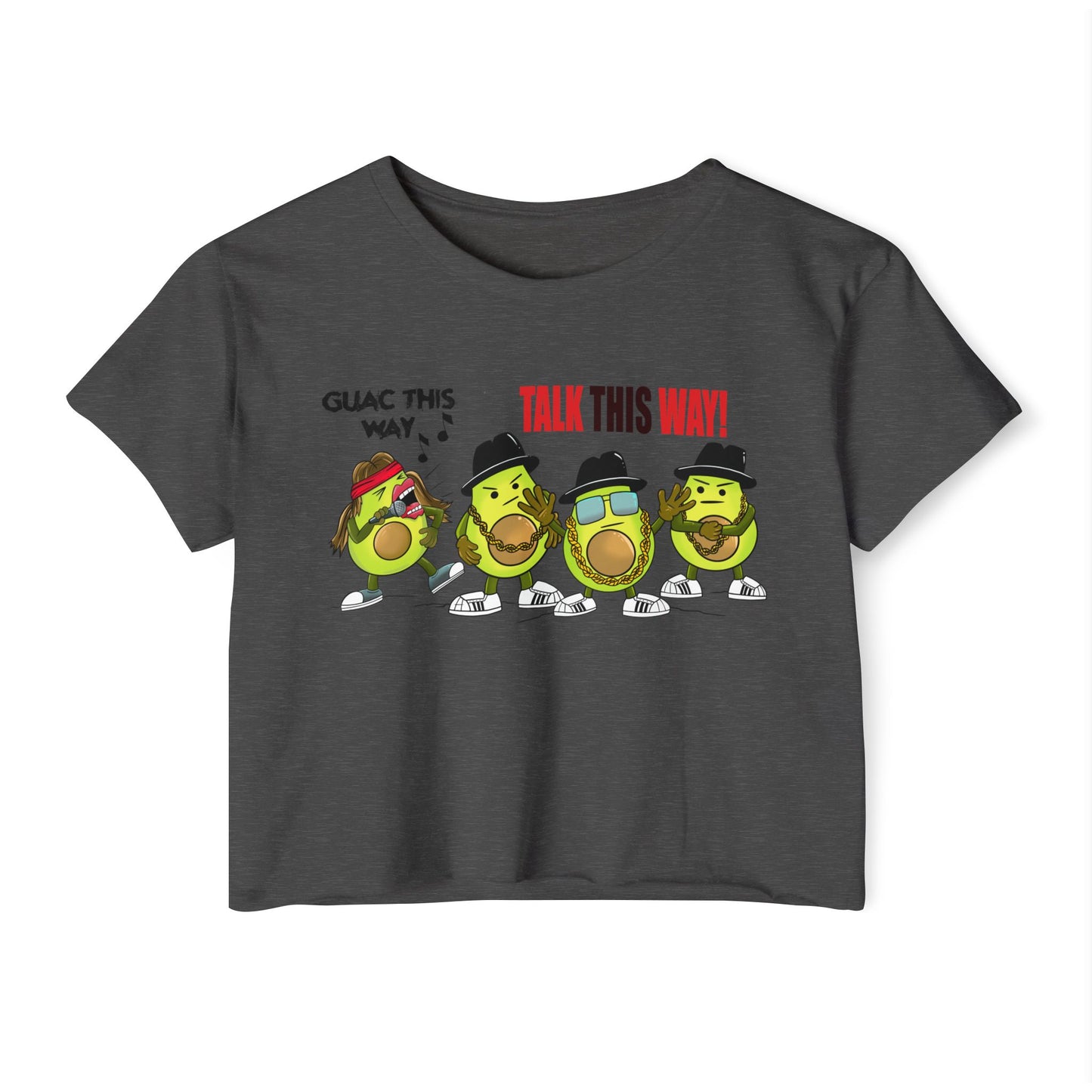 Guac This Way Punny Avocado Crop Top
