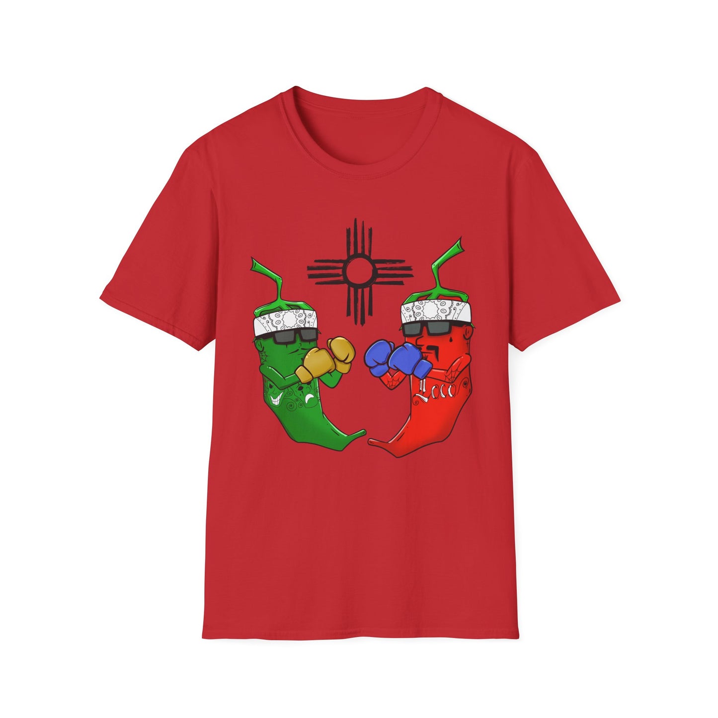 Green and Red Chile Face Off Graphic Tee