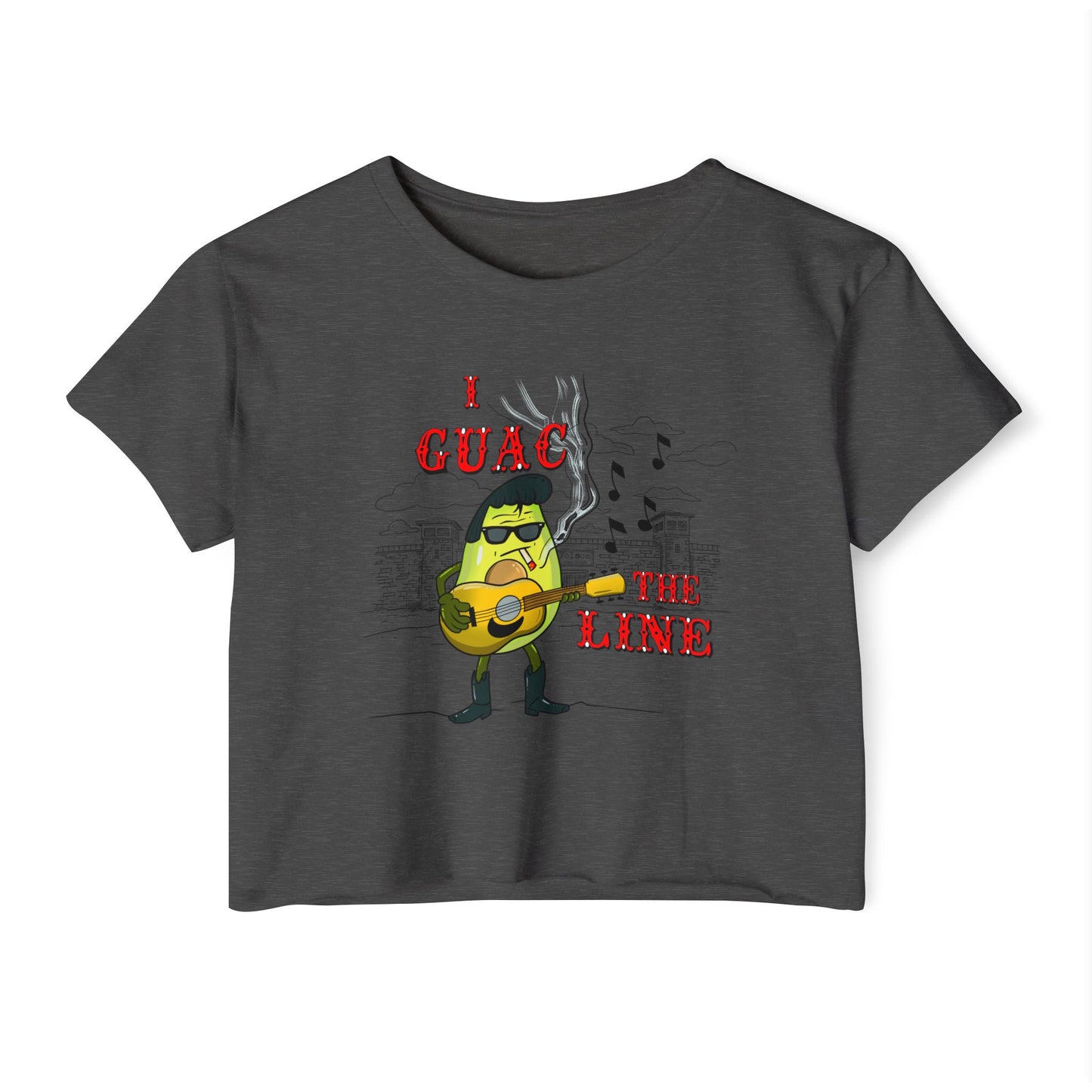 I Guac the Line- Punny Avocado Crop Top