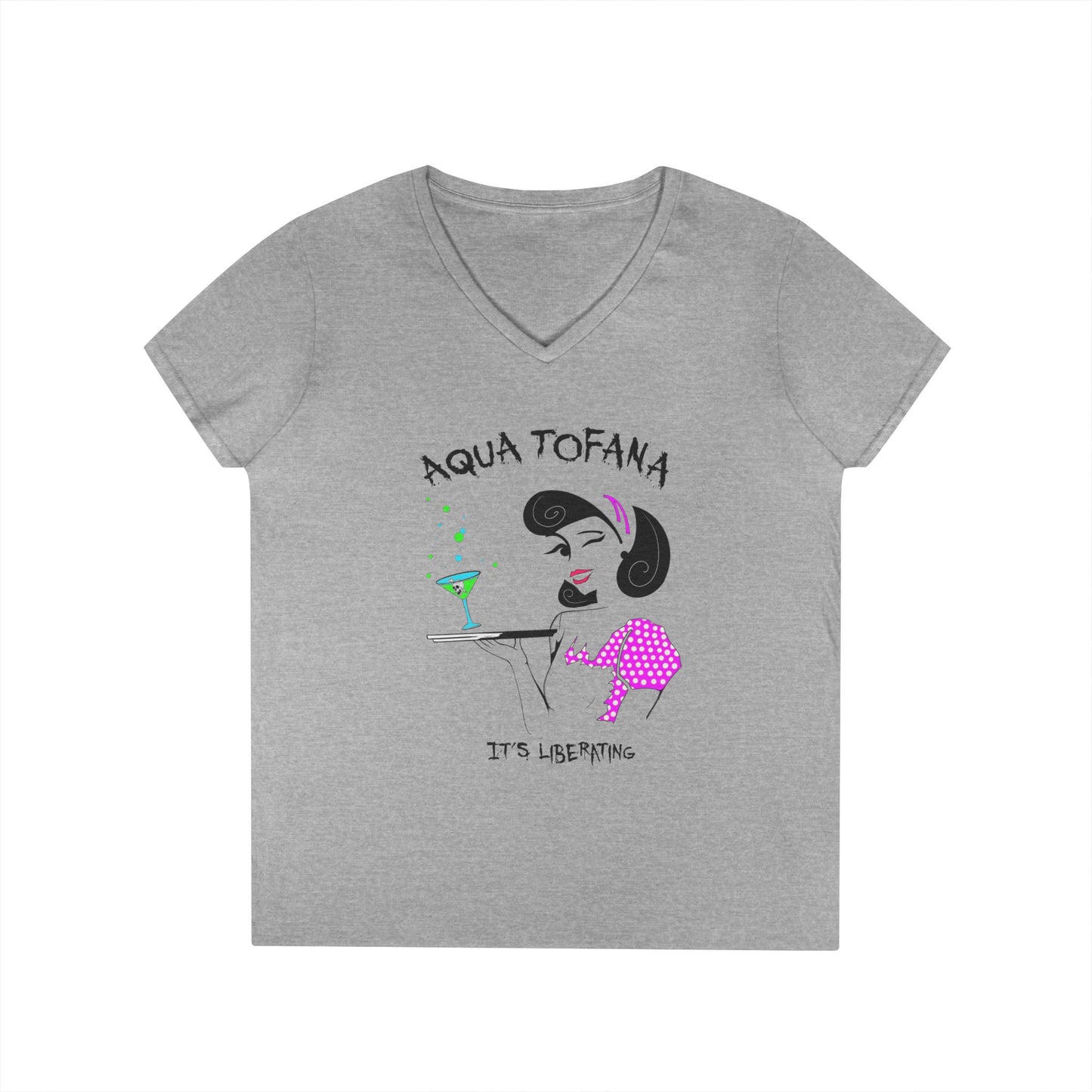 Ladies Aqua Tofana V Neck Tee