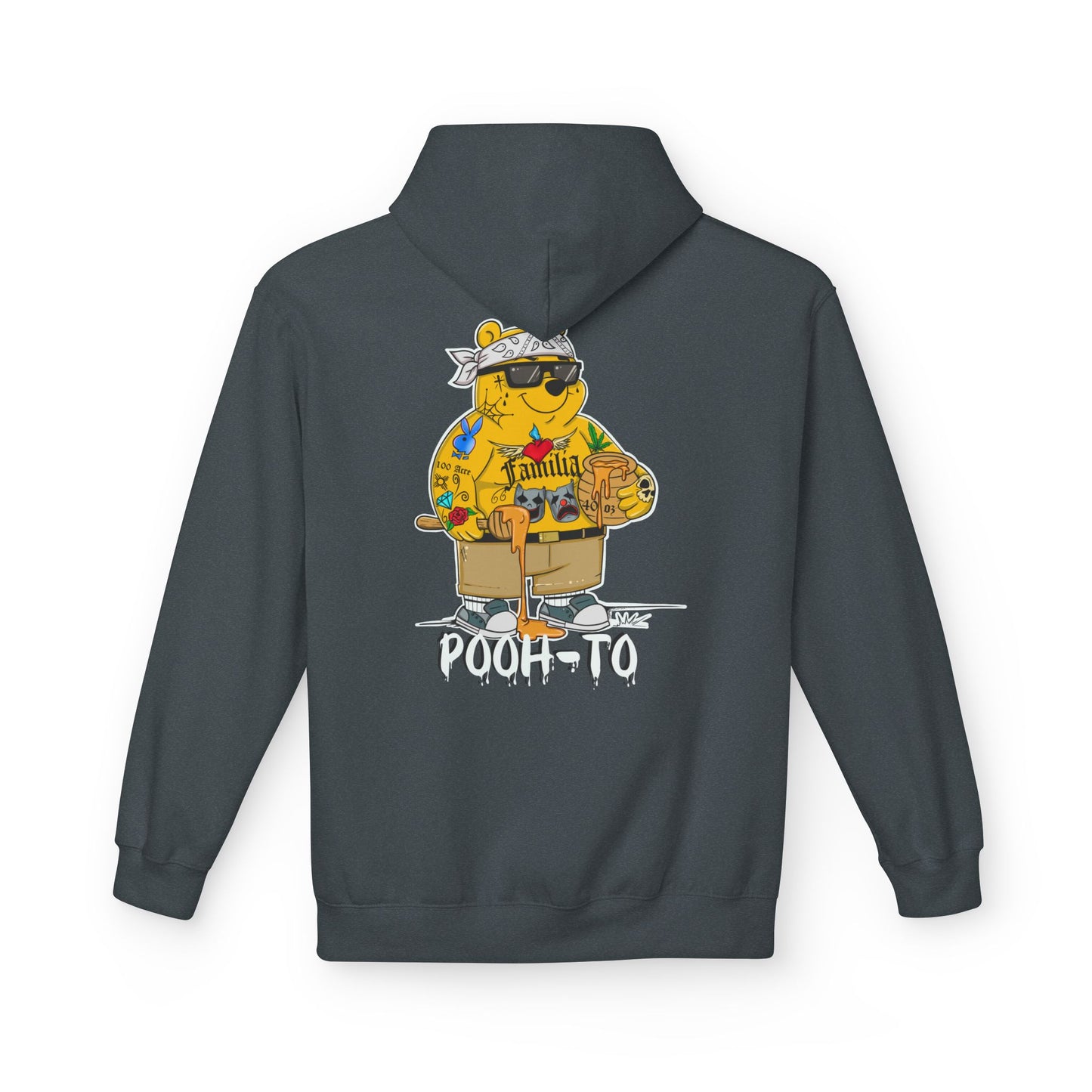 'Pooh-to' Tattooed Bear Graphic Hoodie