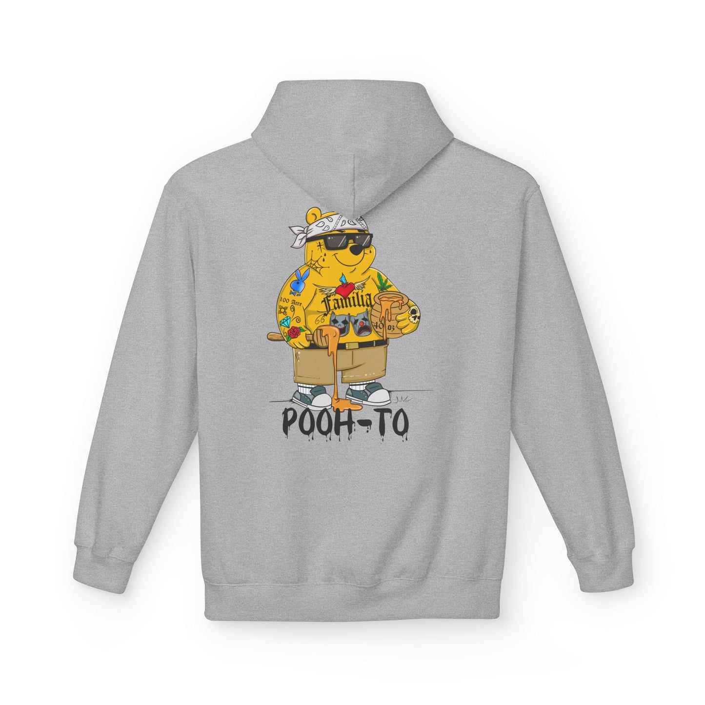 'Pooh-to' Tattooed Bear Graphic Hoodie
