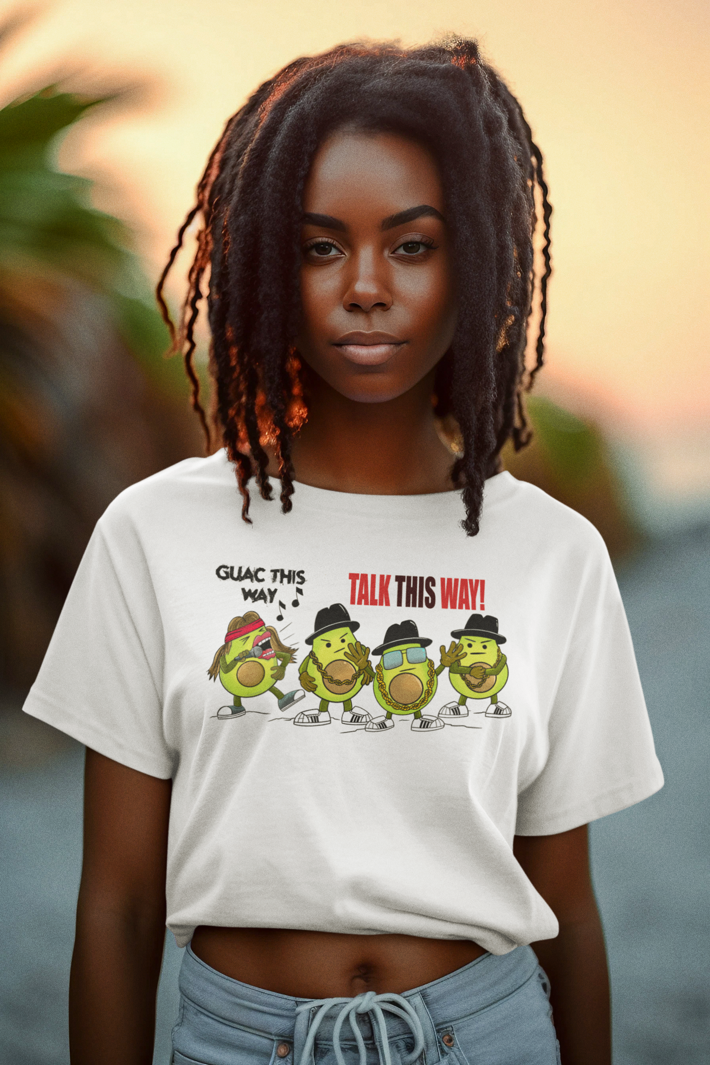 Guac This Way Punny Avocado Crop Top