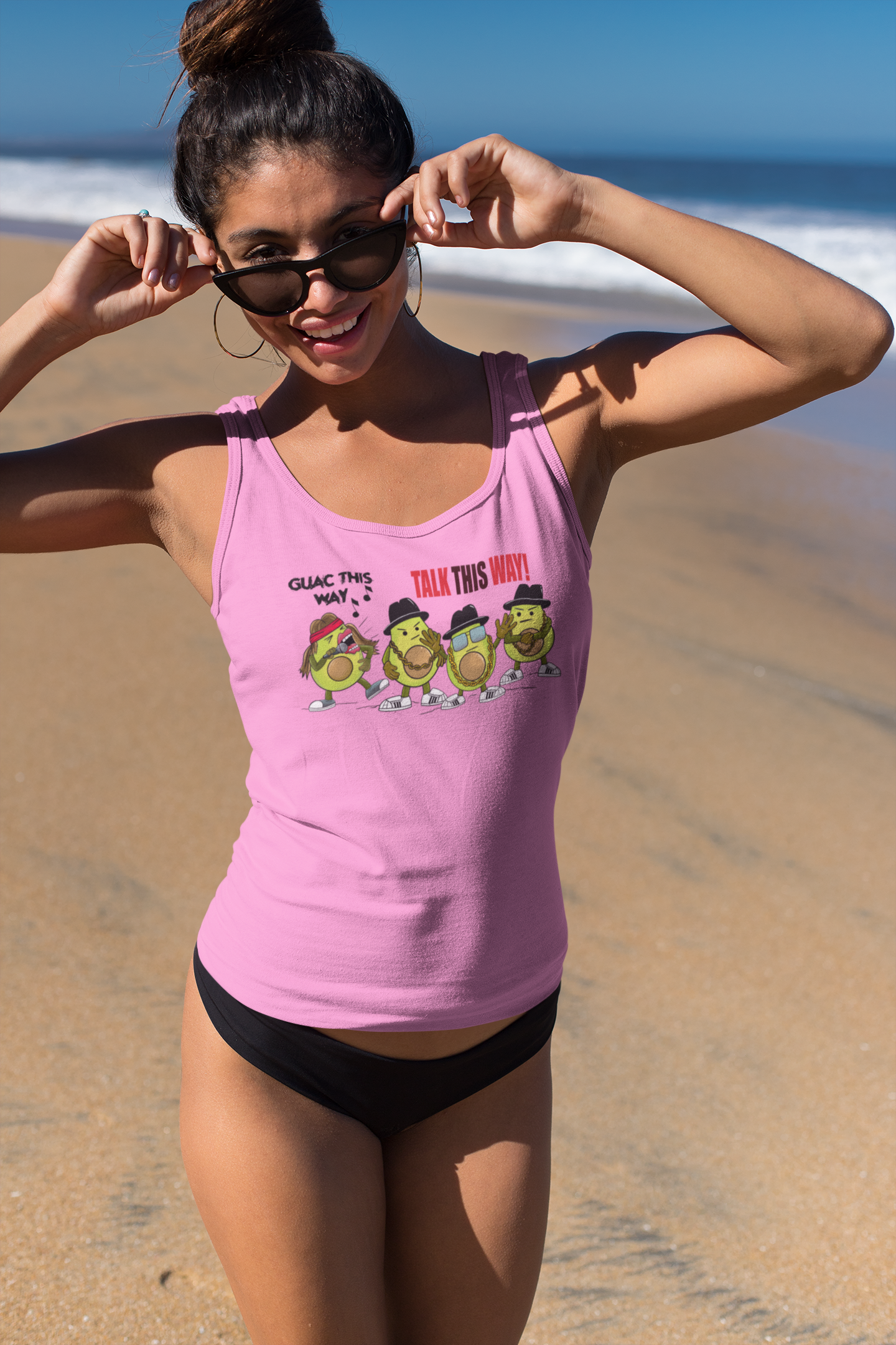 Guac This Way -Punny Avocado Womens Tank