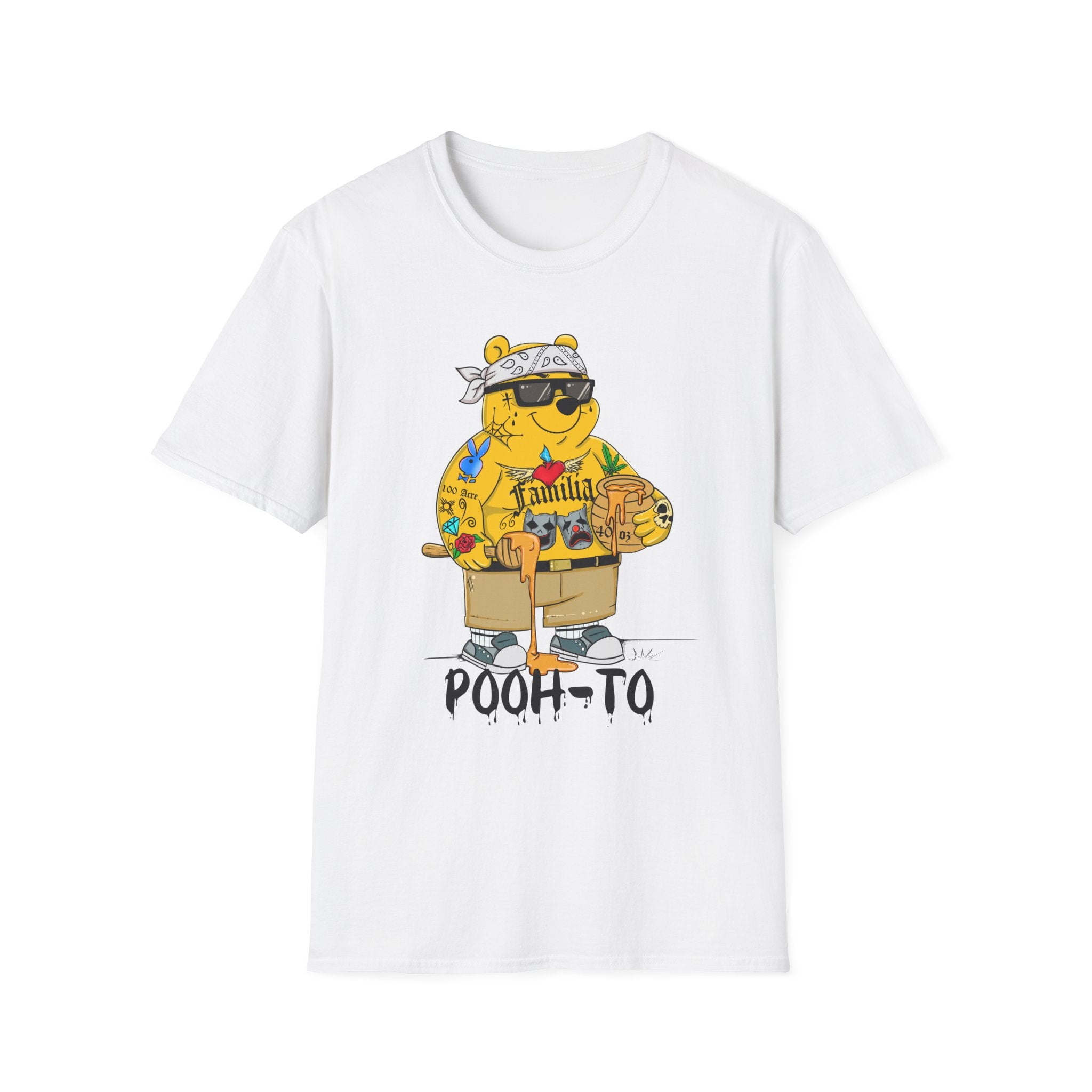 Pooh-To Graphic T-Shirt — Streetwear Cartoon Bear Tee