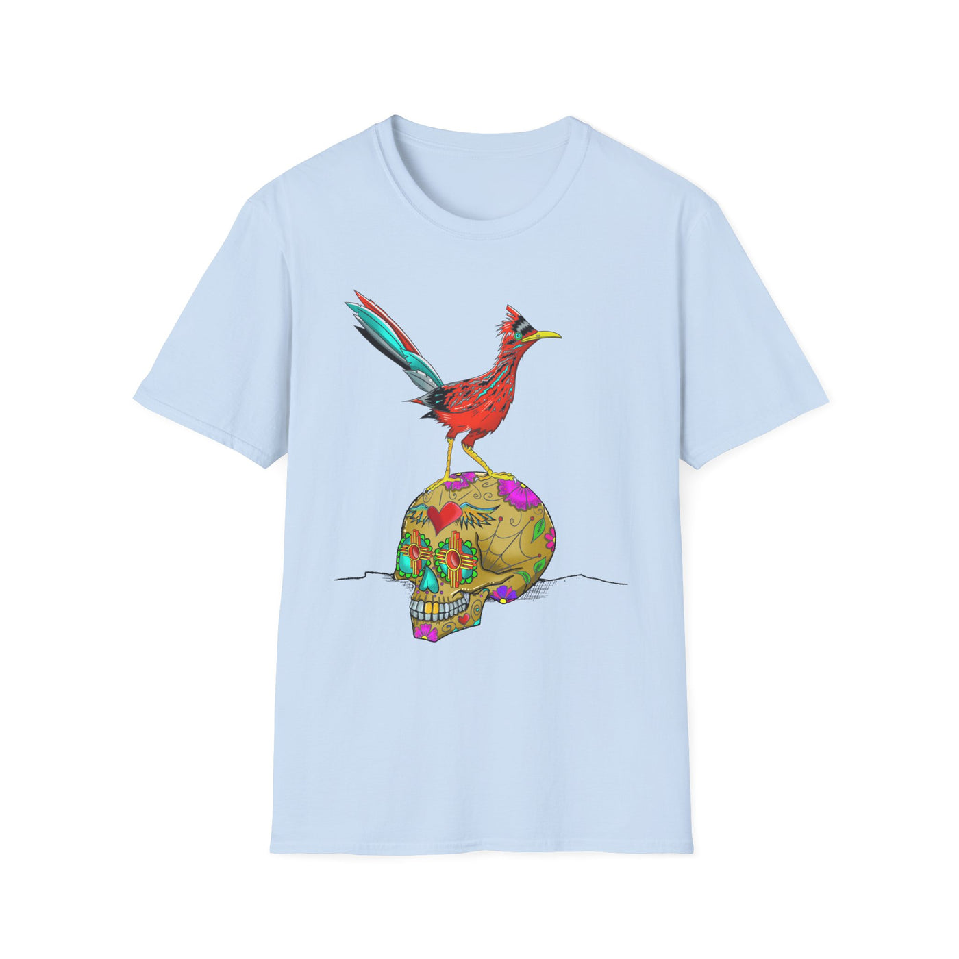 Road Runner On Sugar Skull Graphic Tee