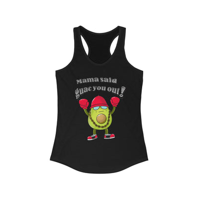 Mama Said Guac You Out Punny Avocado Women’s Racerback Tank