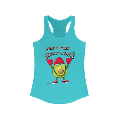 Mama Said Guac You Out Punny Avocado Women’s Racerback Tank