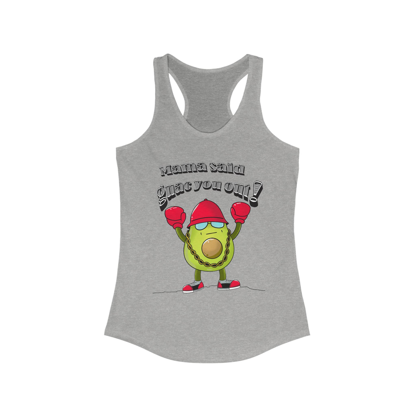 Mama Said Guac You Out Punny Avocado Women’s Racerback Tank