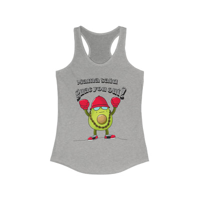 Mama Said Guac You Out Punny Avocado Women’s Racerback Tank