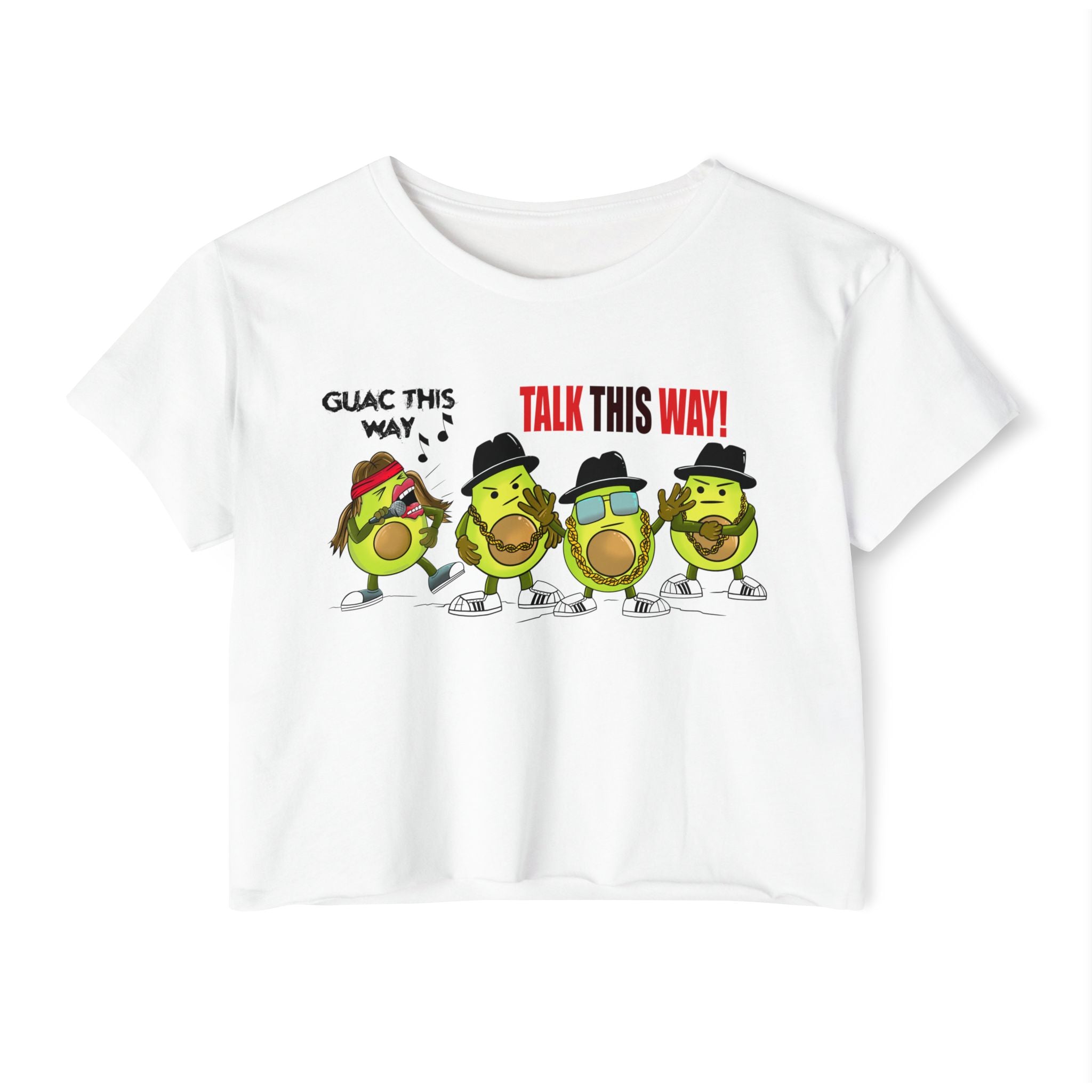 Guac This Way Punny Avocado Crop Top