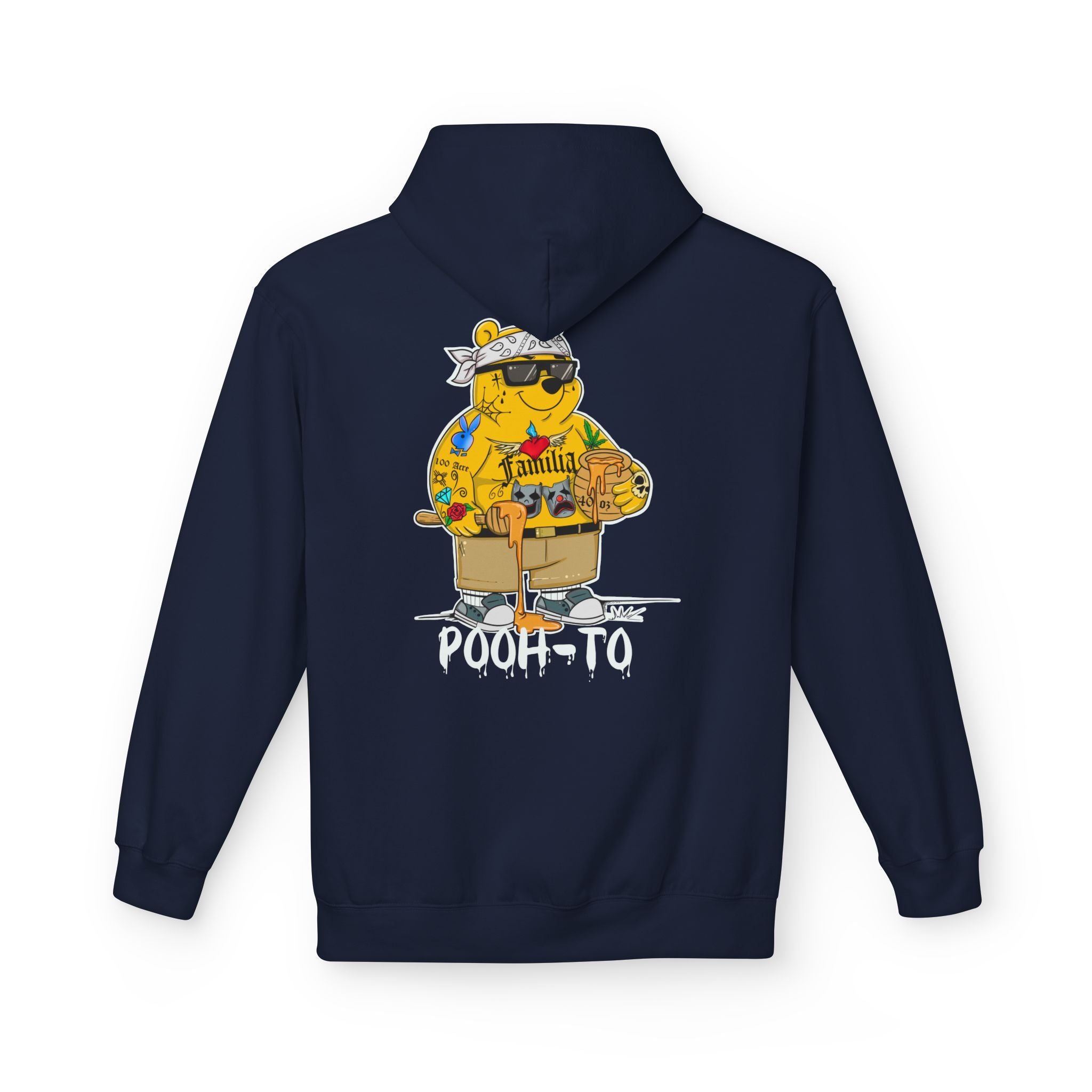 'Pooh-to' Tattooed Bear Graphic Hoodie