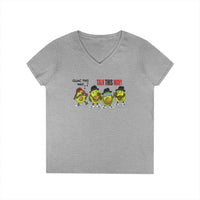 Guac This Way Punny Avocado V Neck Tee