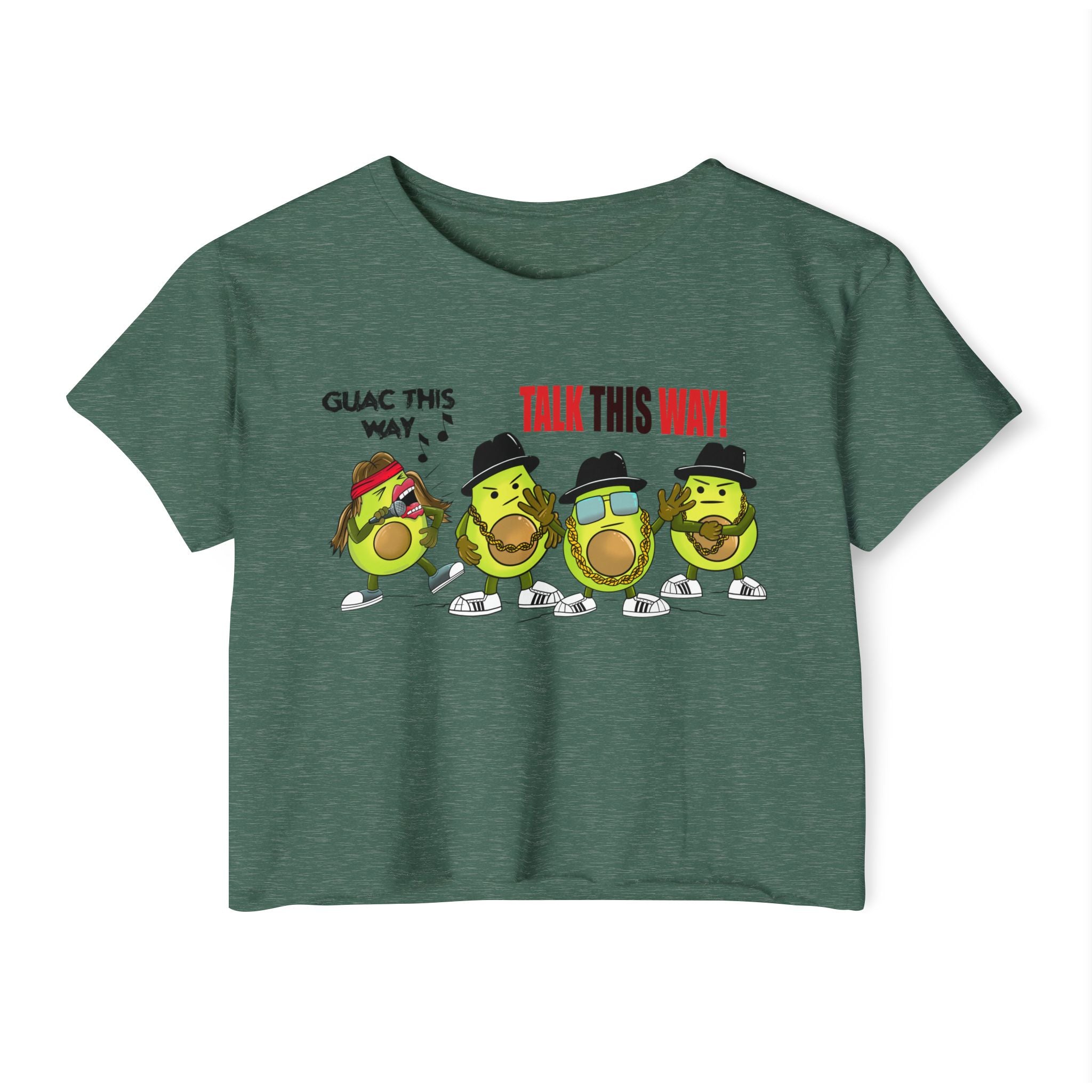 Guac This Way Punny Avocado Crop Top