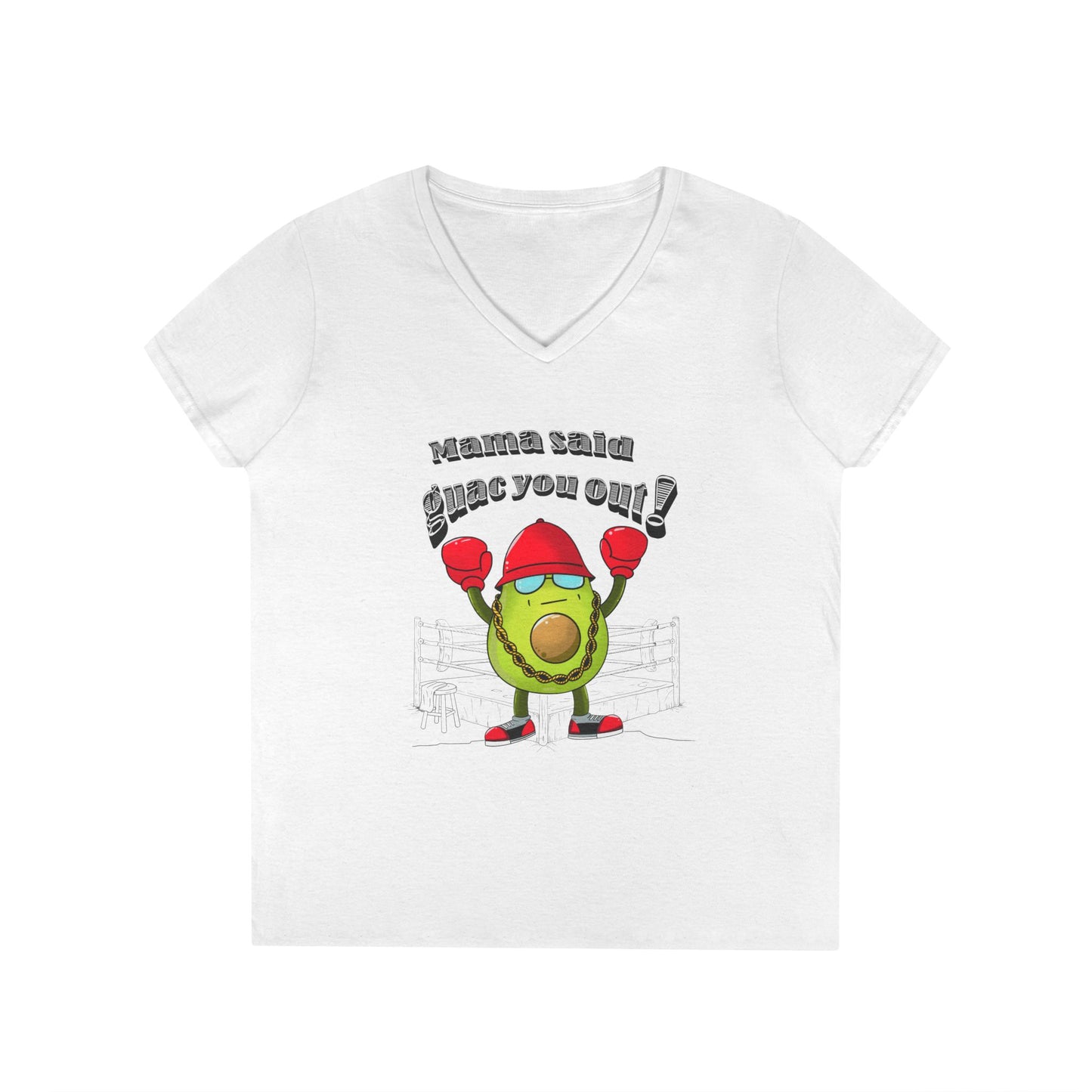 Mama Said Guac You Out!- Punny Avocado V-Neck
