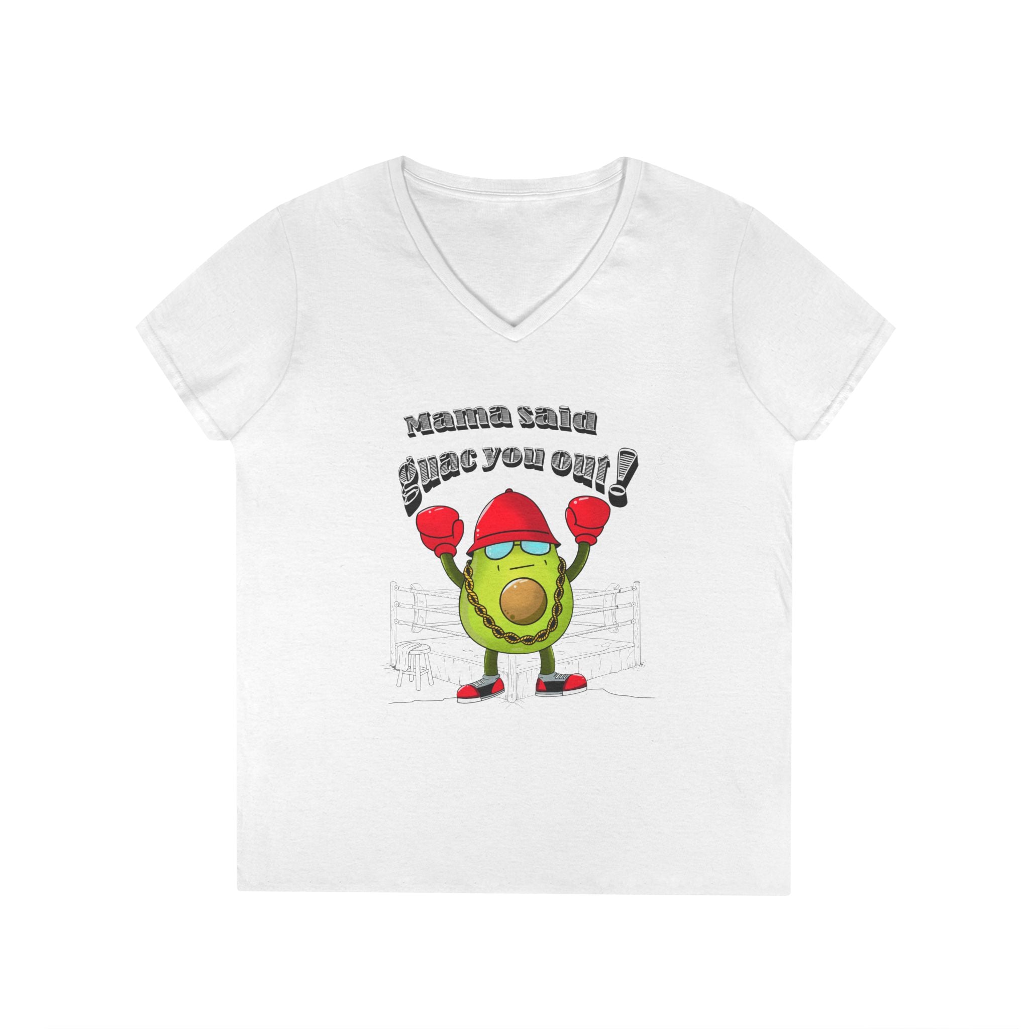 Mama Said Guac You Out!- Punny Avocado V-Neck