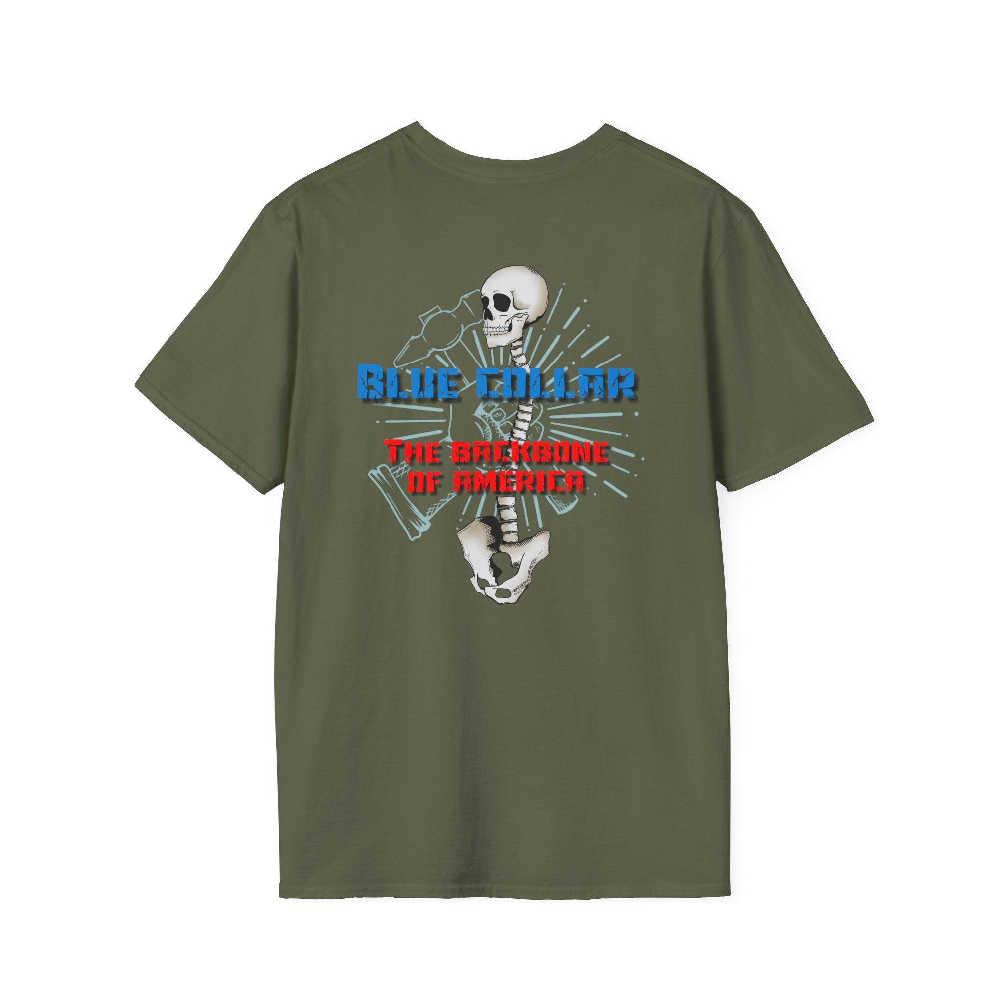 Blue Collar Tee- The Backbone of America