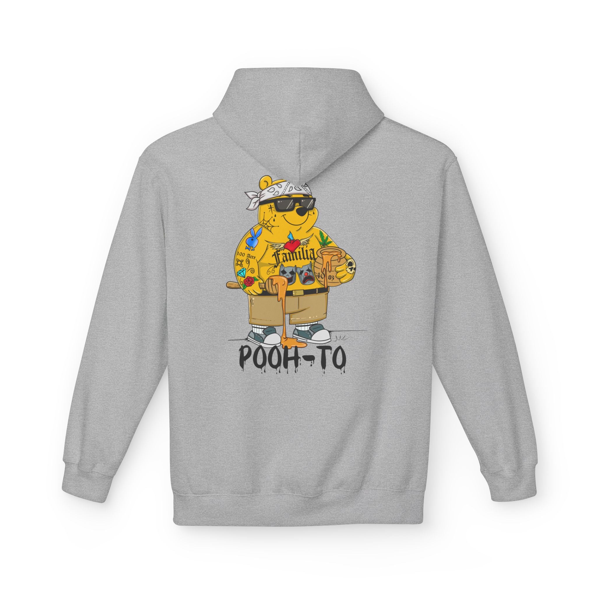 'Pooh-to' Tattooed Bear Graphic Hoodie