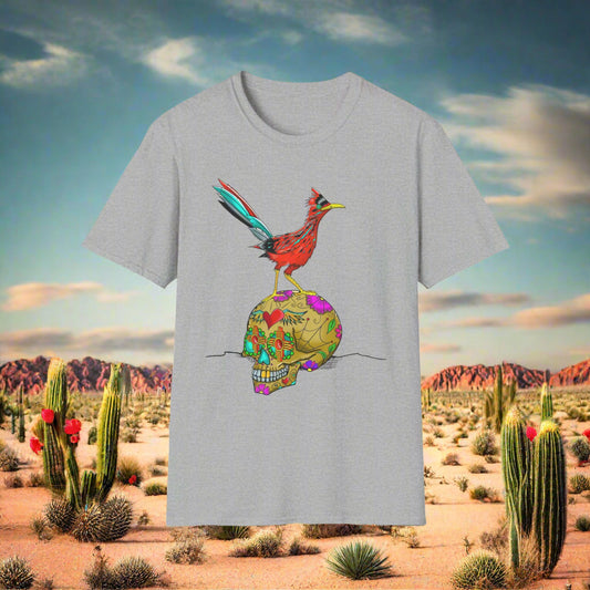 Road Runner On Sugar Skull Graphic Tee