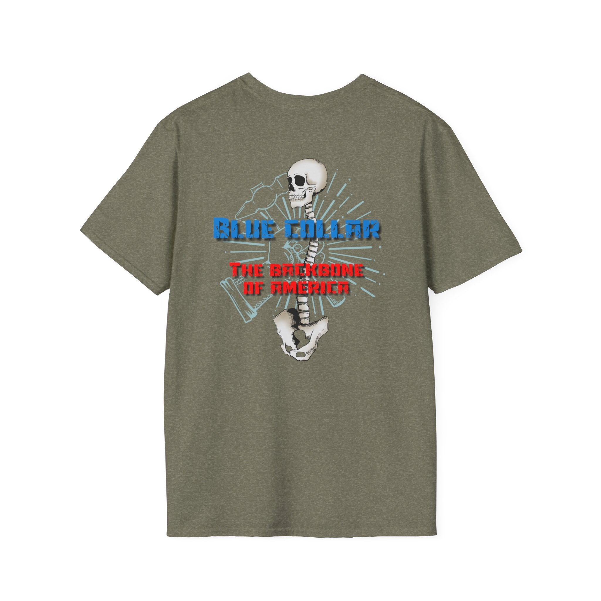 Blue Collar Tee- The Backbone of America