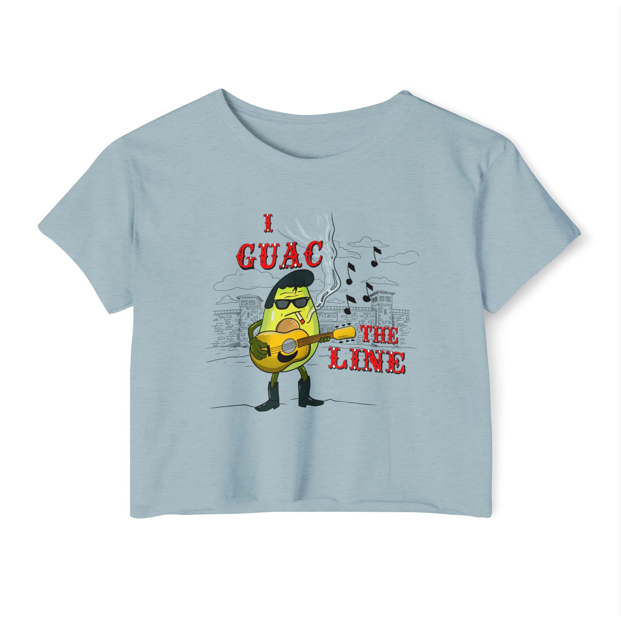 I Guac the Line- Punny Avocado Crop Top