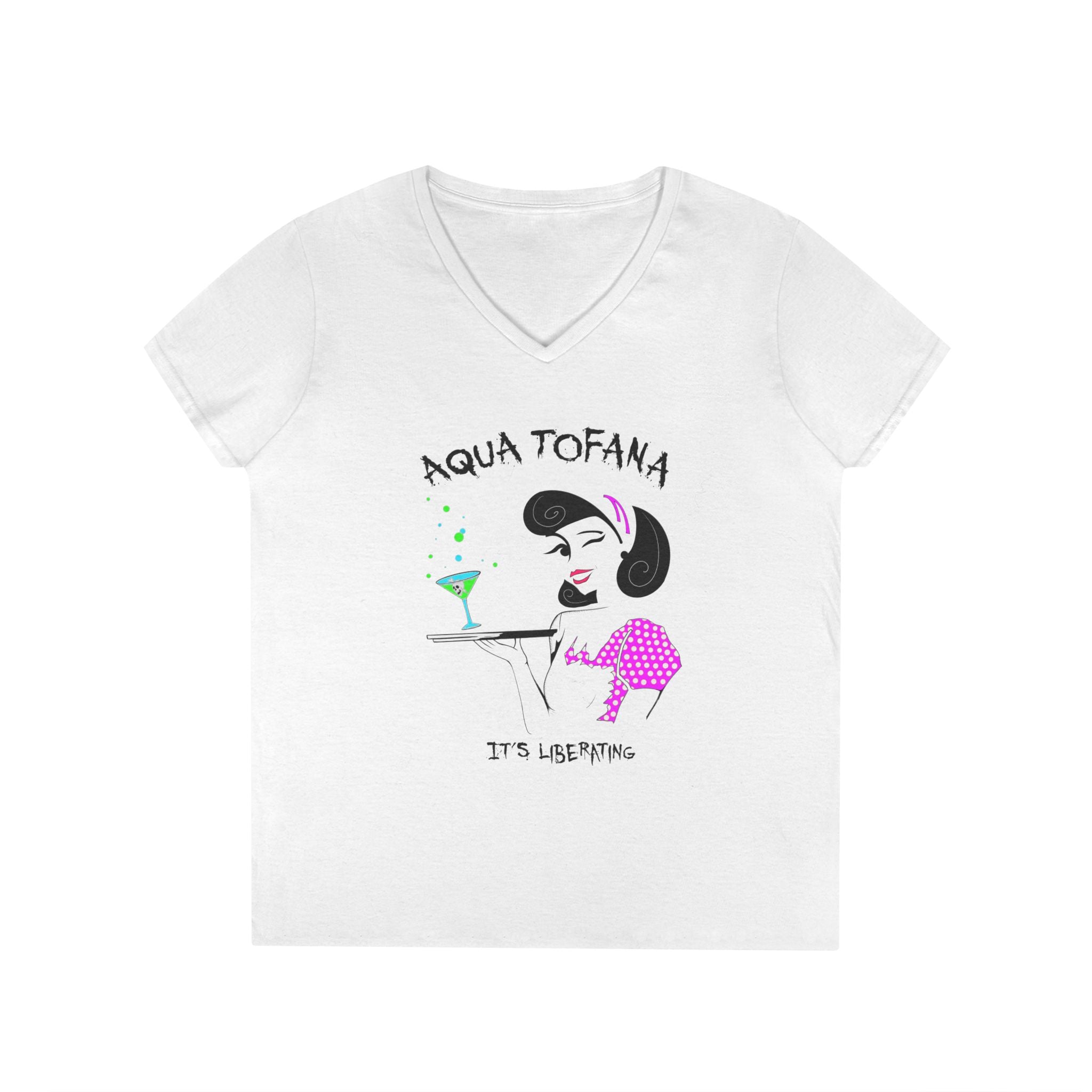 Ladies Aqua Tofana V Neck Tee