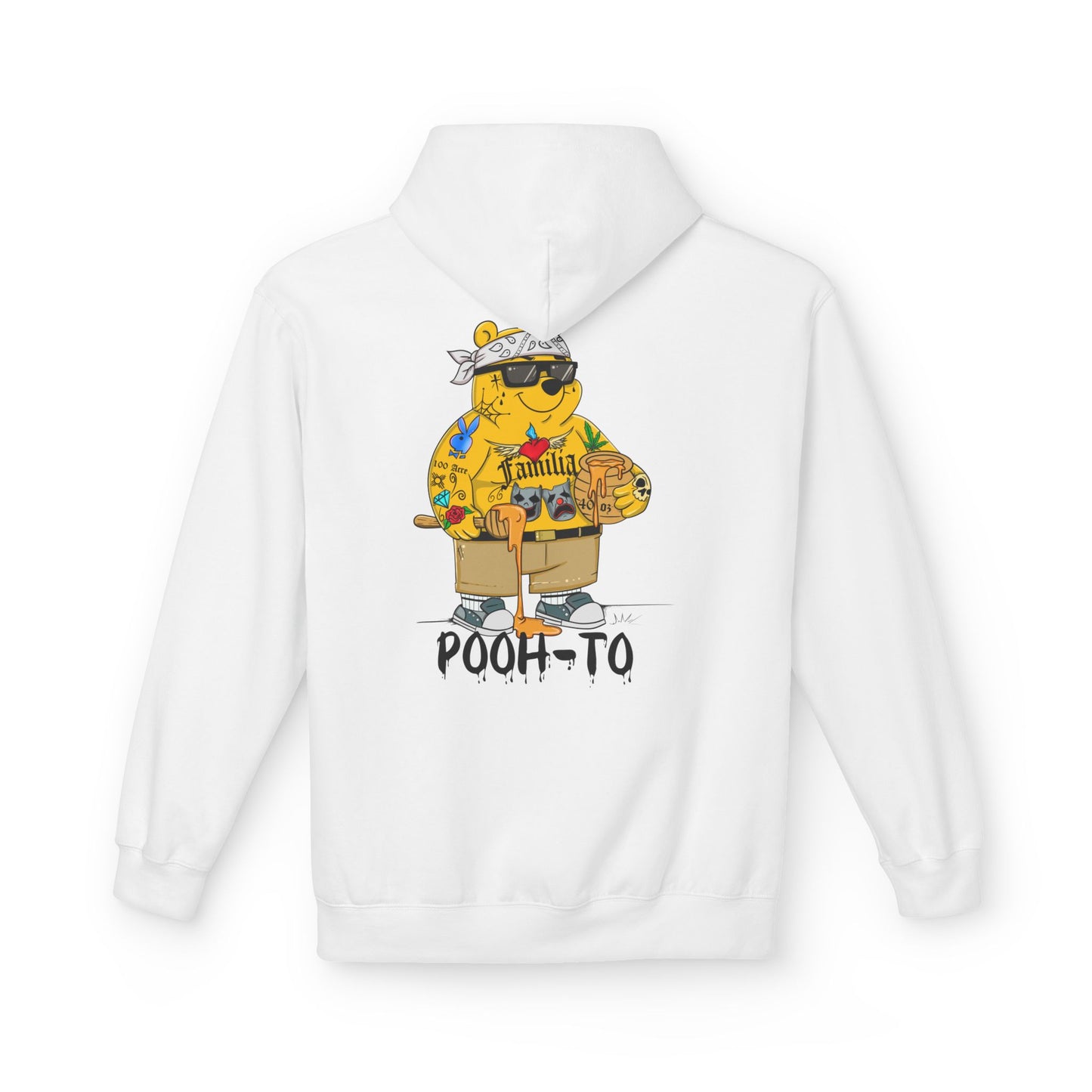 'Pooh-to' Tattooed Bear Graphic Hoodie