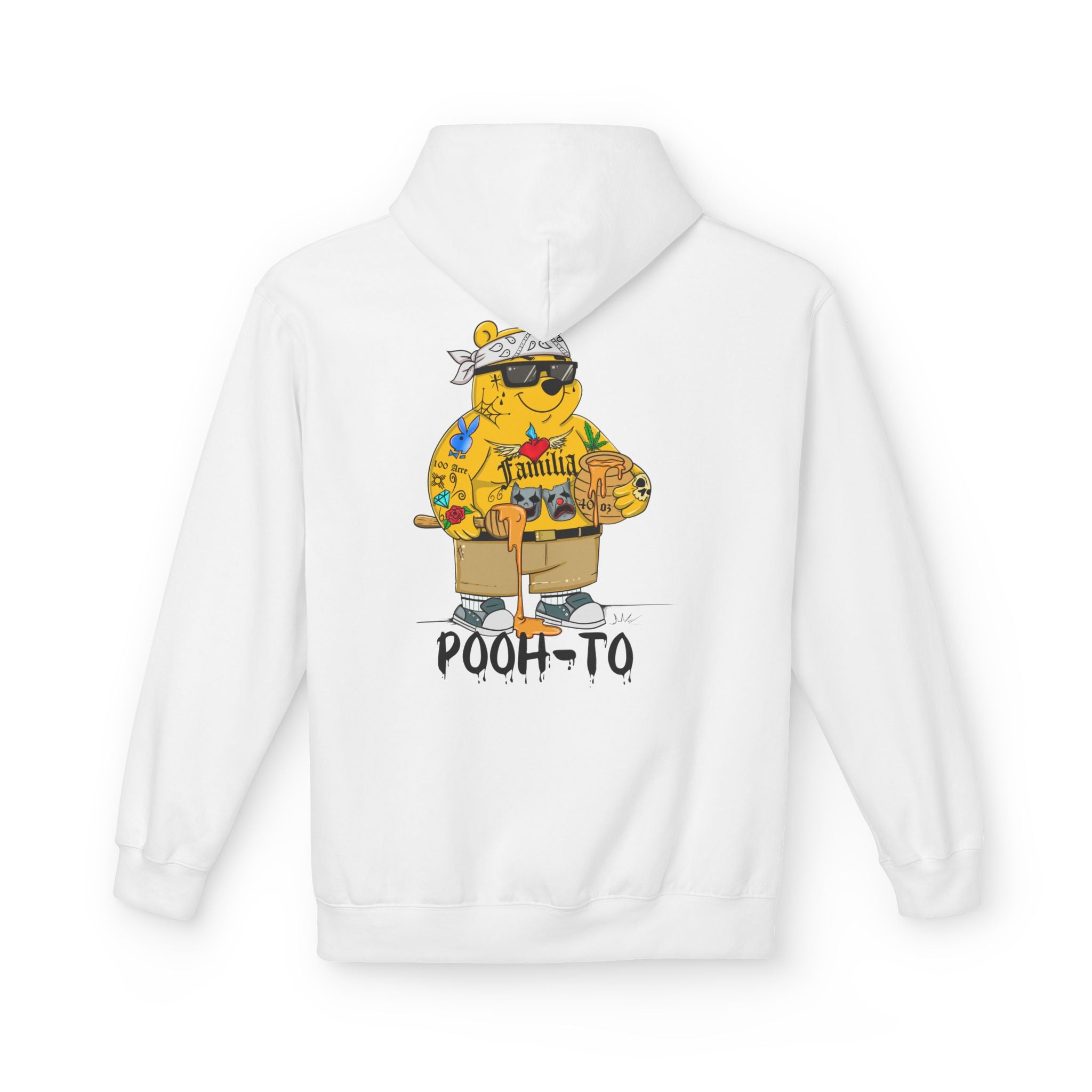 'Pooh-to' Tattooed Bear Graphic Hoodie