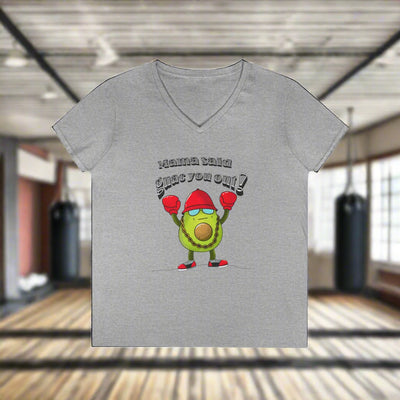 Mama Said Guac You Out Punny Avocado V Neck Tee