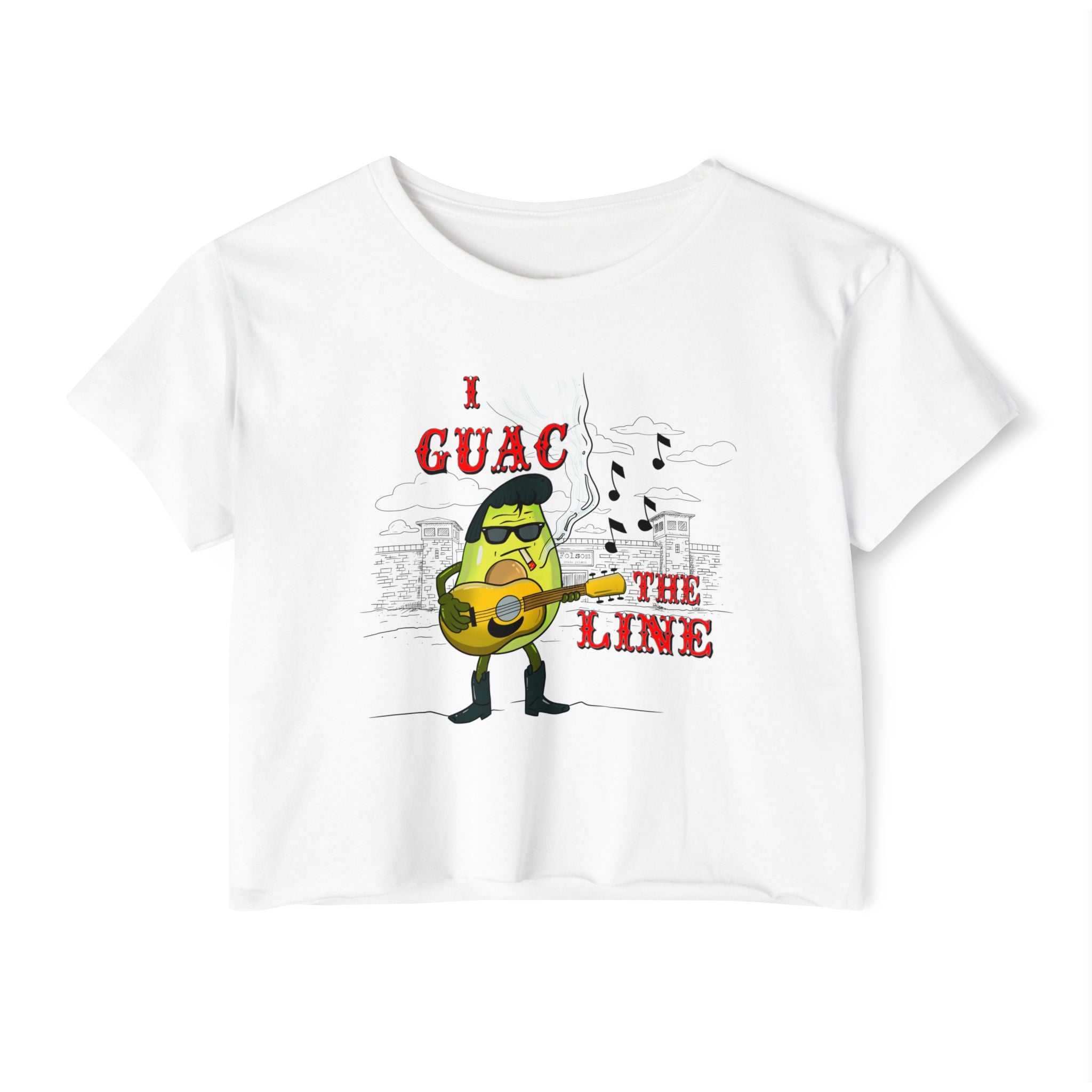 I Guac the Line- Punny Avocado Crop Top