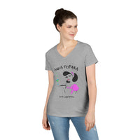 Ladies Aqua Tofana V Neck Tee