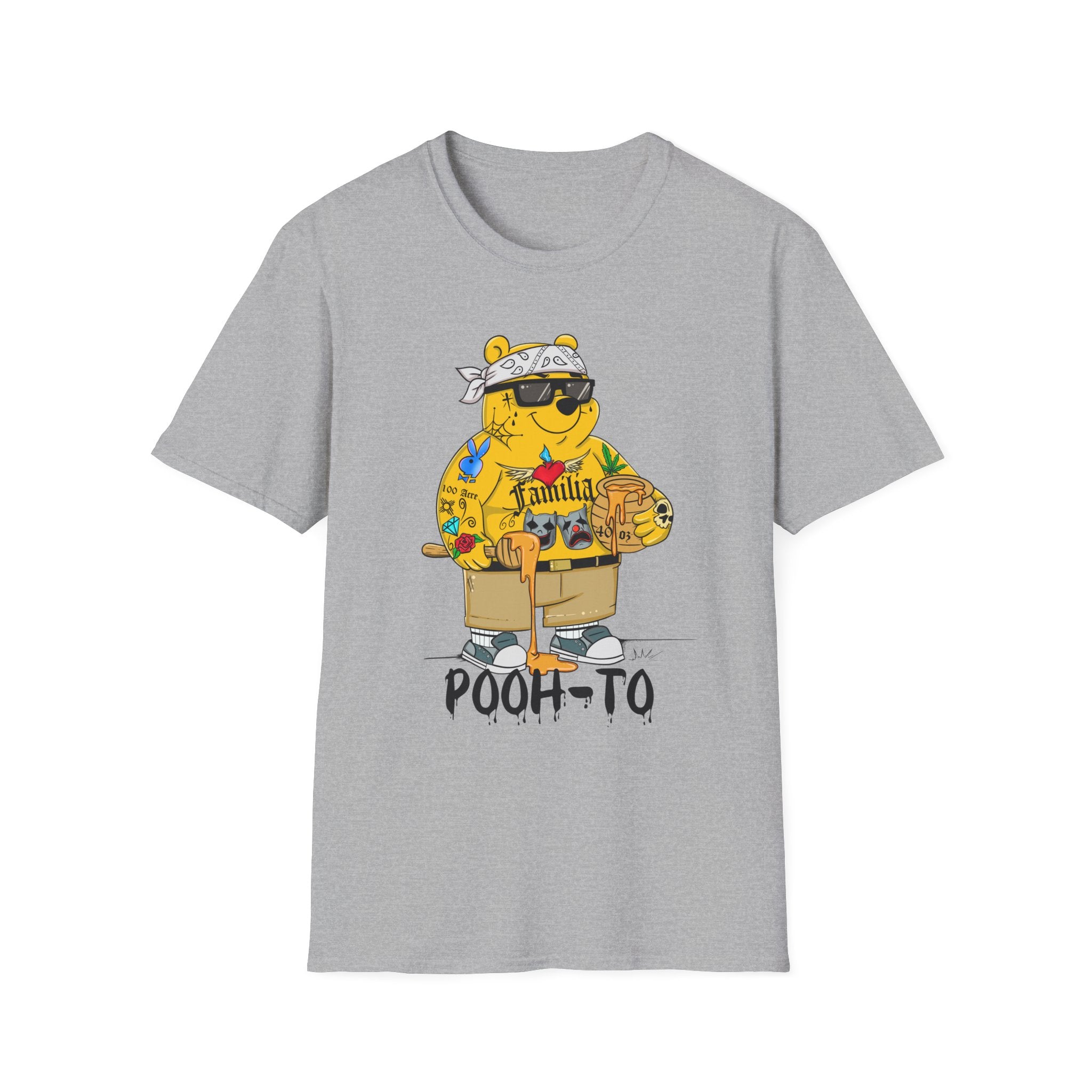 Pooh-To Graphic T-Shirt — Streetwear Cartoon Bear Tee