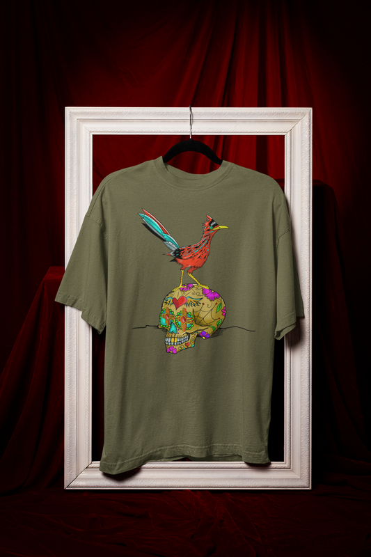 Road Runner On Sugar Skull Graphic Tee