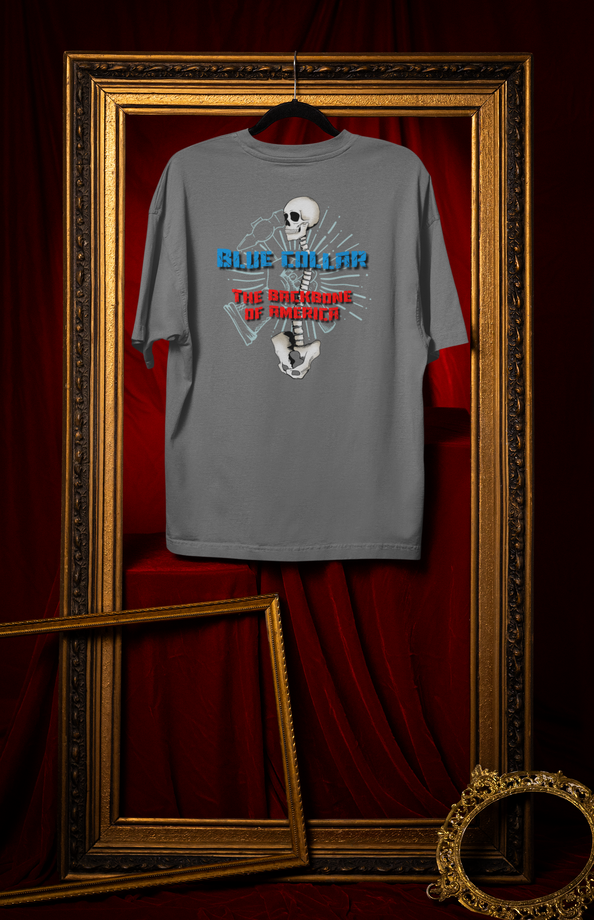 Blue Collar Tee- The Backbone of America